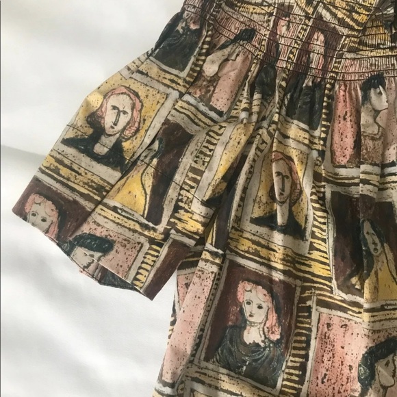 Burberry Top Off-the-Shoulder Gerber Print Sz 10 - Picture 3 of 11